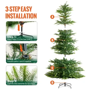 Kunstkerstboom 225 cm Ø135 cm