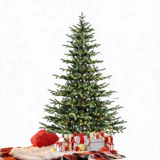 Kunstkerstboom 225 cm - pe en pvc mix - natuurlijk groen