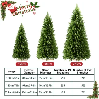 Kunstkerstboom 225 cm PE/PVC