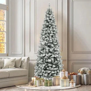 Kunstkerstboom 229 cm smal sneeuwbedekt - ShopVlot