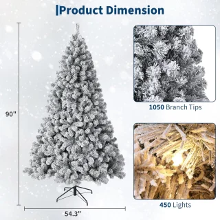 Kunstkerstboom 230 cm – besneeuwd wit