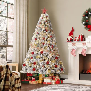 Kunstkerstboom 230 cm – besneeuwd wit