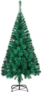 Kunstkerstboom 240 cm groen met dennenappels en sneeuweffect