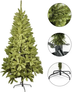 Kunstkerstboom 240 cm spar groen stalen voet