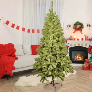 Kunstkerstboom 240 cm spar groen stalen voet