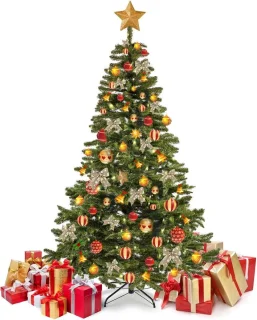 Kunstkerstboom 240 cm spar groen stalen voet