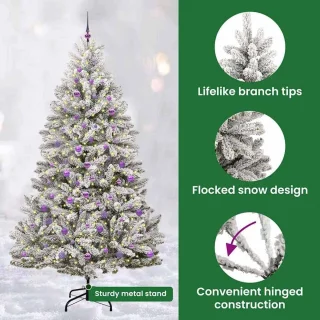Kunstkerstboom 240 cm Wit-Groen