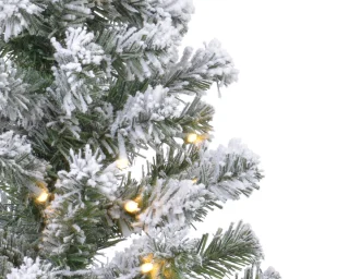Kunstkerstboom 45 cm met LED in jute zak