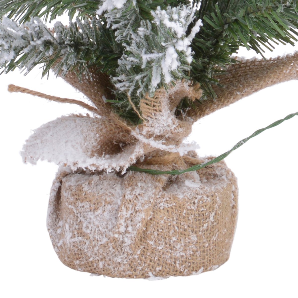 Kunstkerstboom 45 cm met LED in jute zak