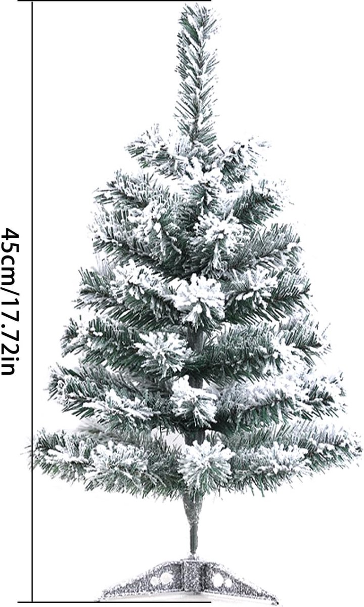 kunstkerstboom 45 cm sneeuwbedekt mini dennenboom wit