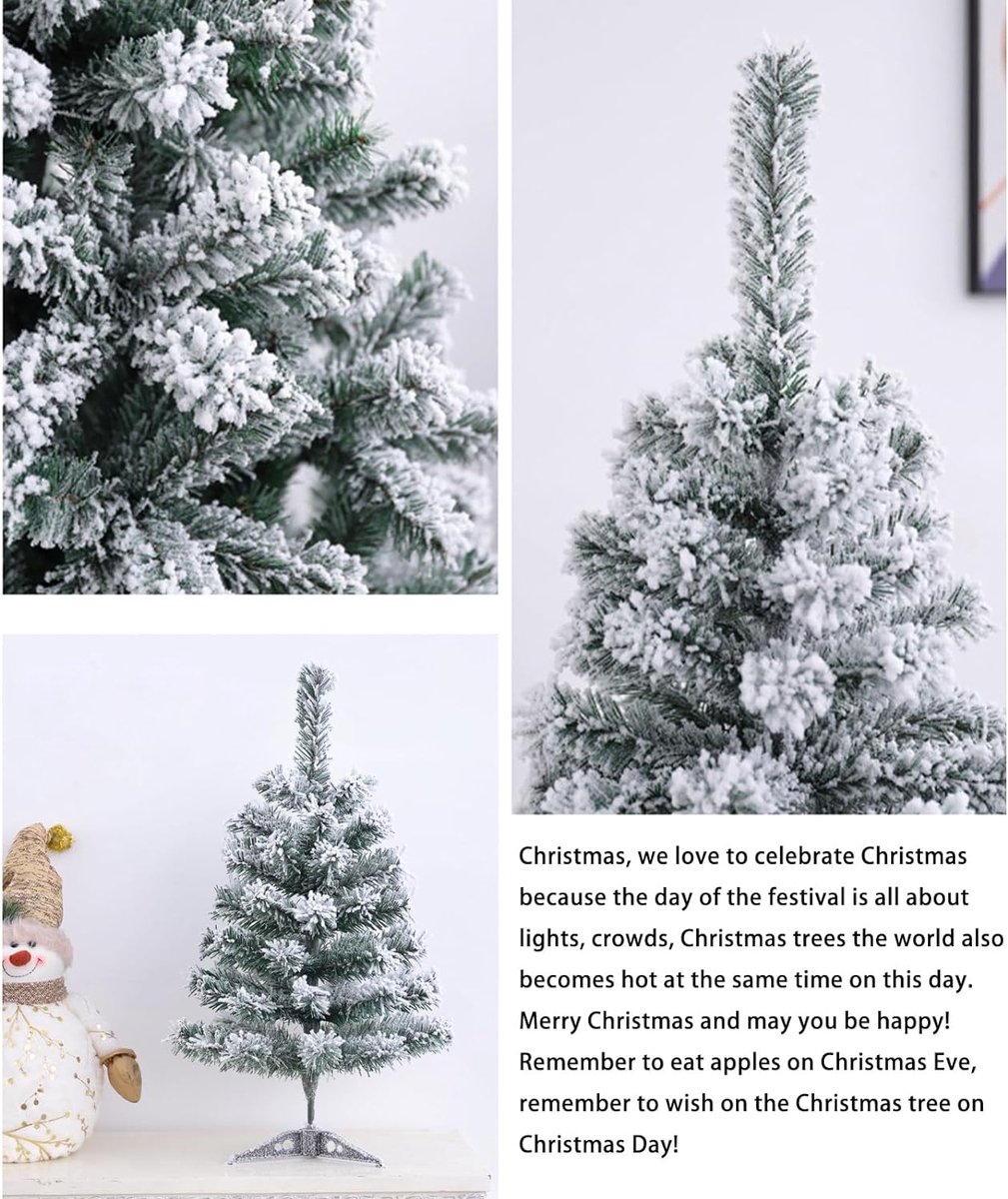 kunstkerstboom 45 cm sneeuwbedekt mini dennenboom wit