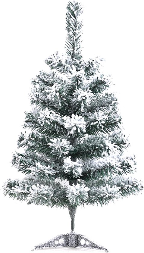 kunstkerstboom 45 cm sneeuwbedekt mini dennenboom wit