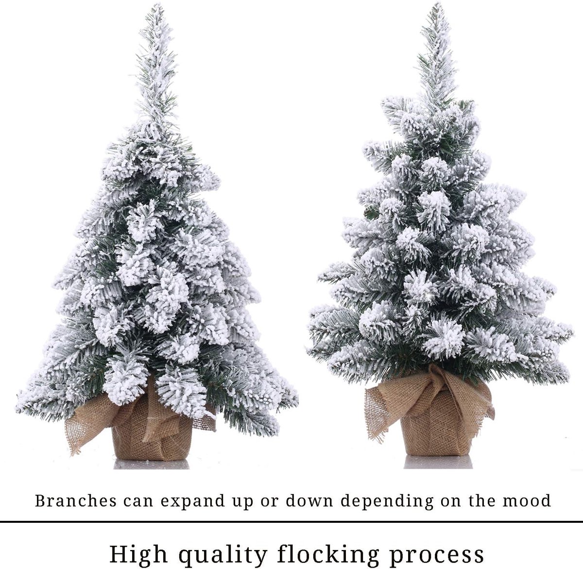 Kunstkerstboom 50cm met sneeuwbedekking