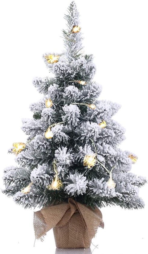 Kunstkerstboom 50cm met sneeuwbedekking