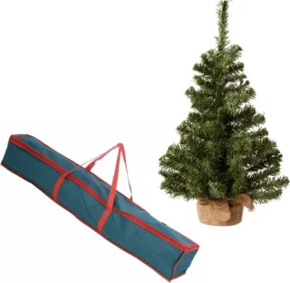 Kunstkerstboom 60 cm in jute zak