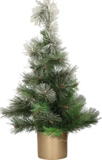 Kunstkerstboom 60 cm met gouden pot