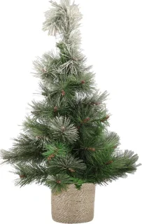 Kunstkerstboom 60 cm met jute pot