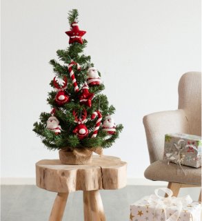 Kunstkerstboom 60 cm met Jute Zak