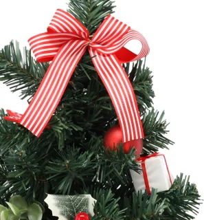 Kunstkerstboom 60 cm rood in pot
