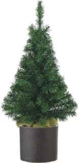 kunstkerstboom 75 cm donkergrijze pot