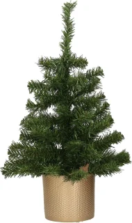 Kunstkerstboom 75 cm met gouden pot