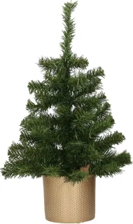 Kunstkerstboom 75 cm met gouden pot