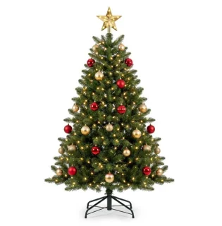 Kunstkerstboom 7,5 ft H230 x Ø136 cm – PVC sparrenboom – groen