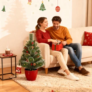Kunstkerstboom 76 cm - Set van 2