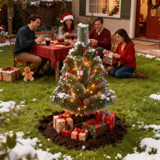 Kunstkerstboom 76 cm - Set van 2