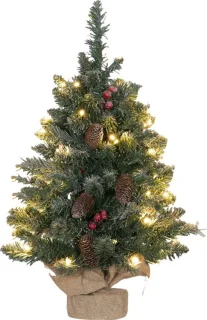 kunstkerstboom 86 takken 50 warmwitte leds