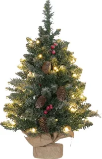 kunstkerstboom 86 takken 50 warmwitte leds
