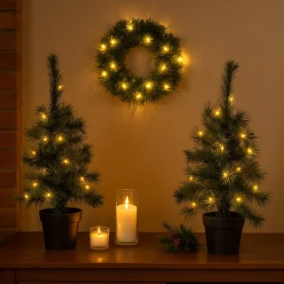 Kunstkerstboom 90 cm - 3-delig