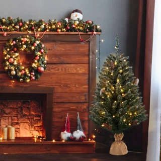 Kunstkerstboom 90 cm LED groen