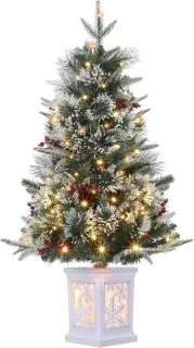 Kunstkerstboom 90 cm met LED-verlichting