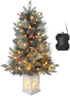 Kunstkerstboom 90 cm met LED-verlichting