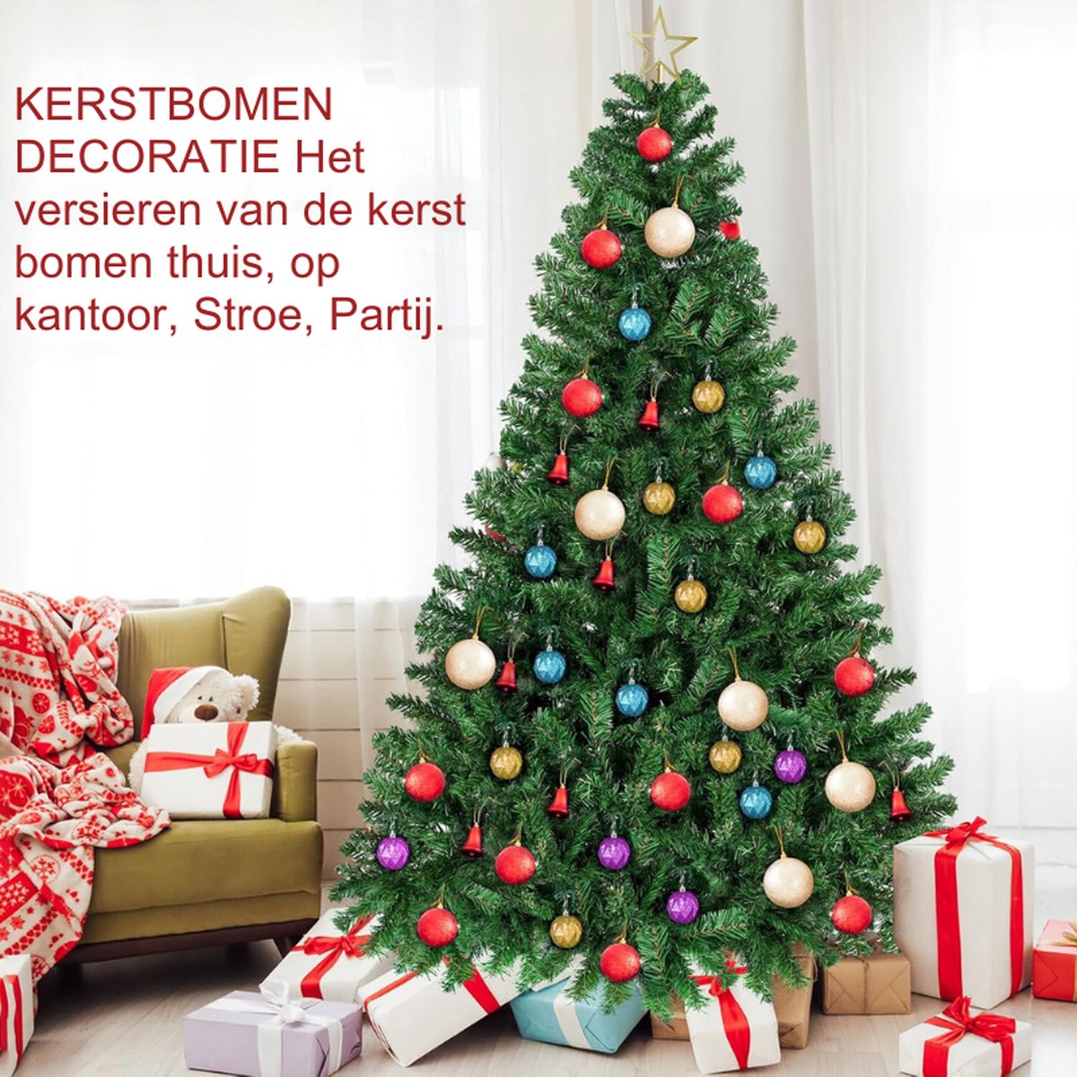 Kunstkerstboom 900 PVC Takken Metalen Basis