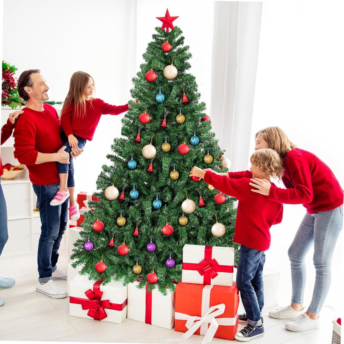 Kunstkerstboom 900 PVC Takken Metalen Basis