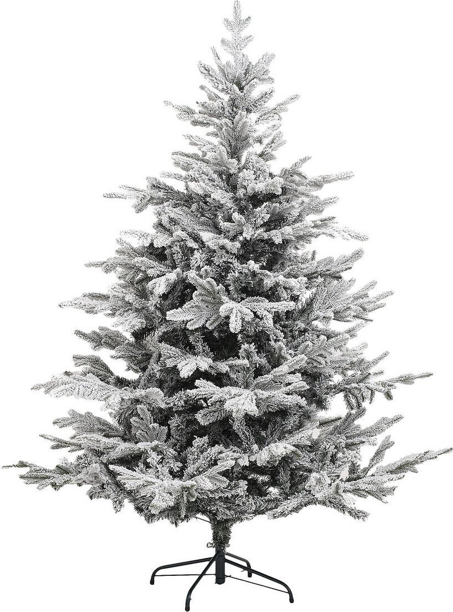 Kunstkerstboom besneeuwd 150 cm met metalen standaard