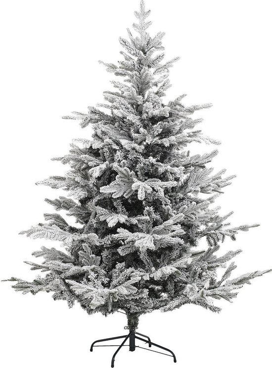 Kunstkerstboom besneeuwd 150 cm met metalen standaard
