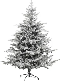 Kunstkerstboom besneeuwd 150 cm met metalen standaard
