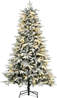 Kunstkerstboom, besneeuwd, groen en wit, 180 cm