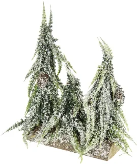 Kunstkerstboom – besneeuwd – houten voet – 25 cm