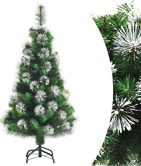 Kunstkerstboom Besneeuwde Spar 120 cm met Metalen Standaard