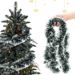 Kunstkerstboom decoratie met kunststof dennengroen