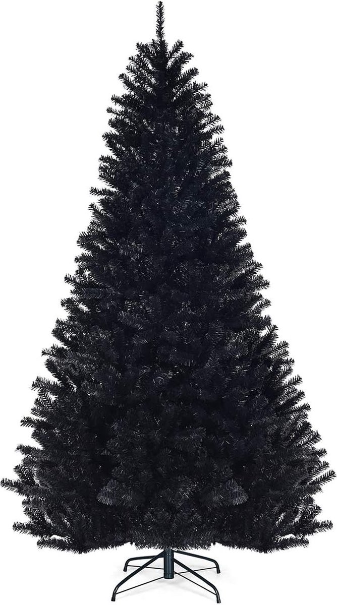 Kunstkerstboom Den 180/225 cm zwart met metalen standaard