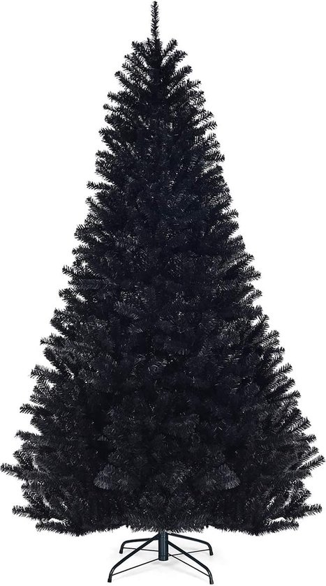 Kunstkerstboom Den 180/225 cm zwart met metalen standaard