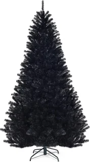 Kunstkerstboom Den 180/225 cm zwart met metalen standaard