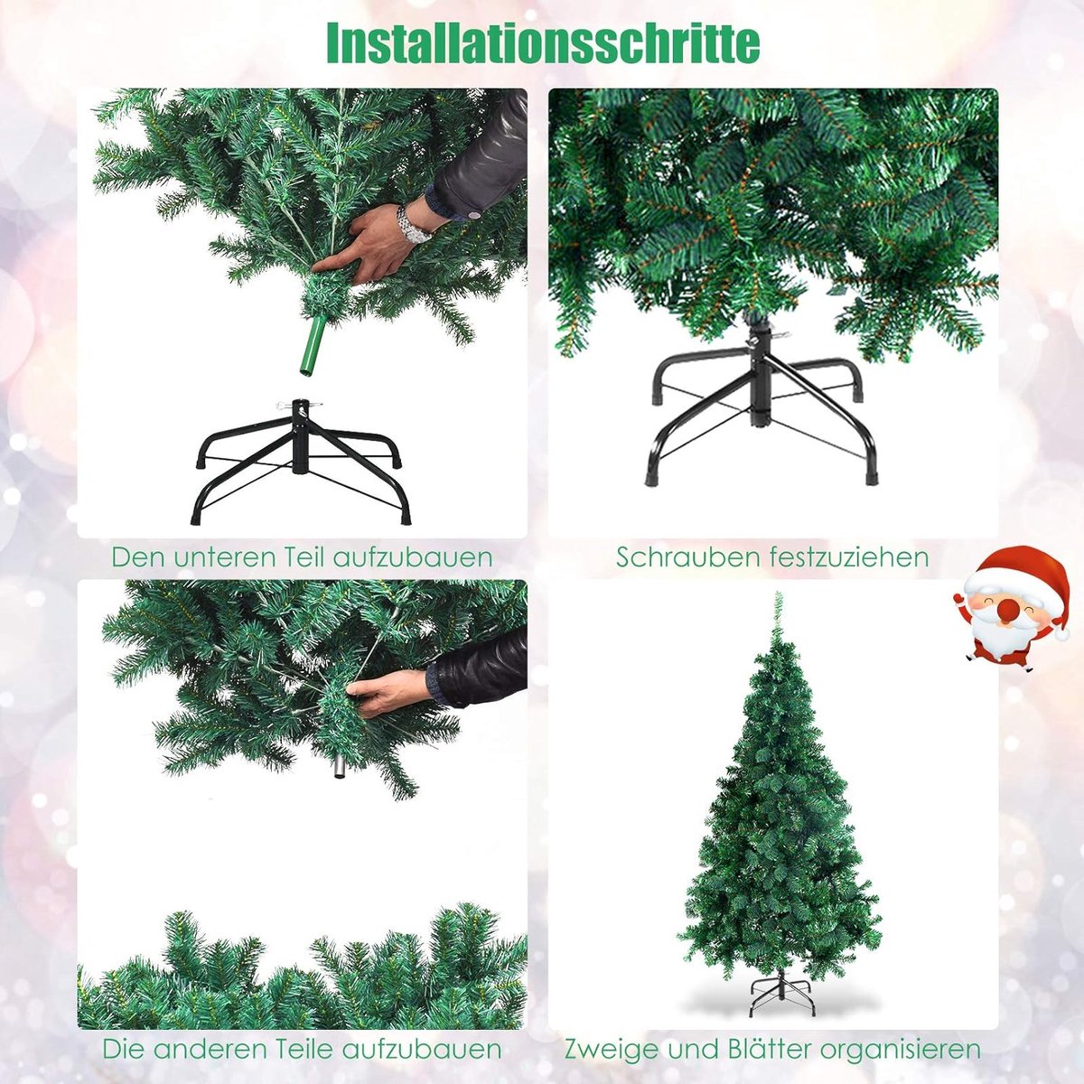 Kunstkerstboom Den Groen 180 cm Metalen Standaard