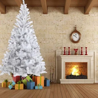 Kunstkerstboom dennen 120 cm wit