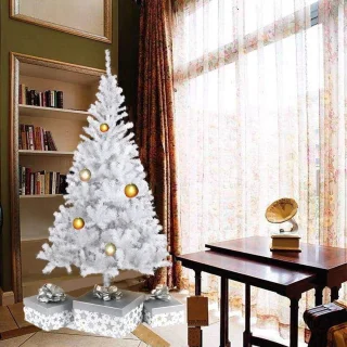 Kunstkerstboom dennen 120 cm wit